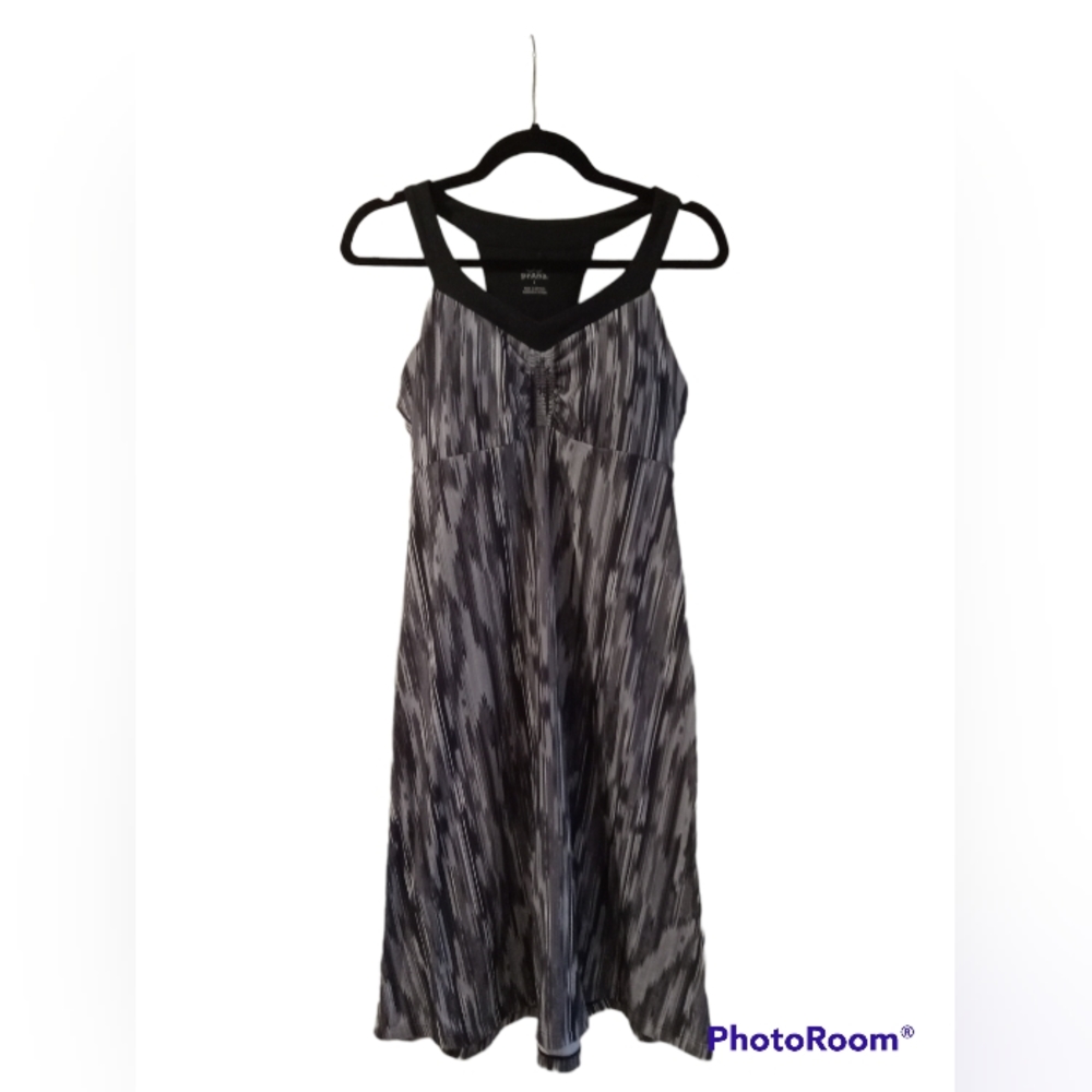 Prana Black and Gray Activewear Dress